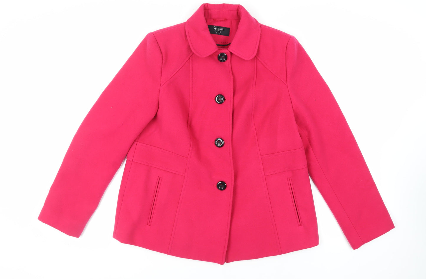 BHS Womens Pink Jacket Size 14 Button