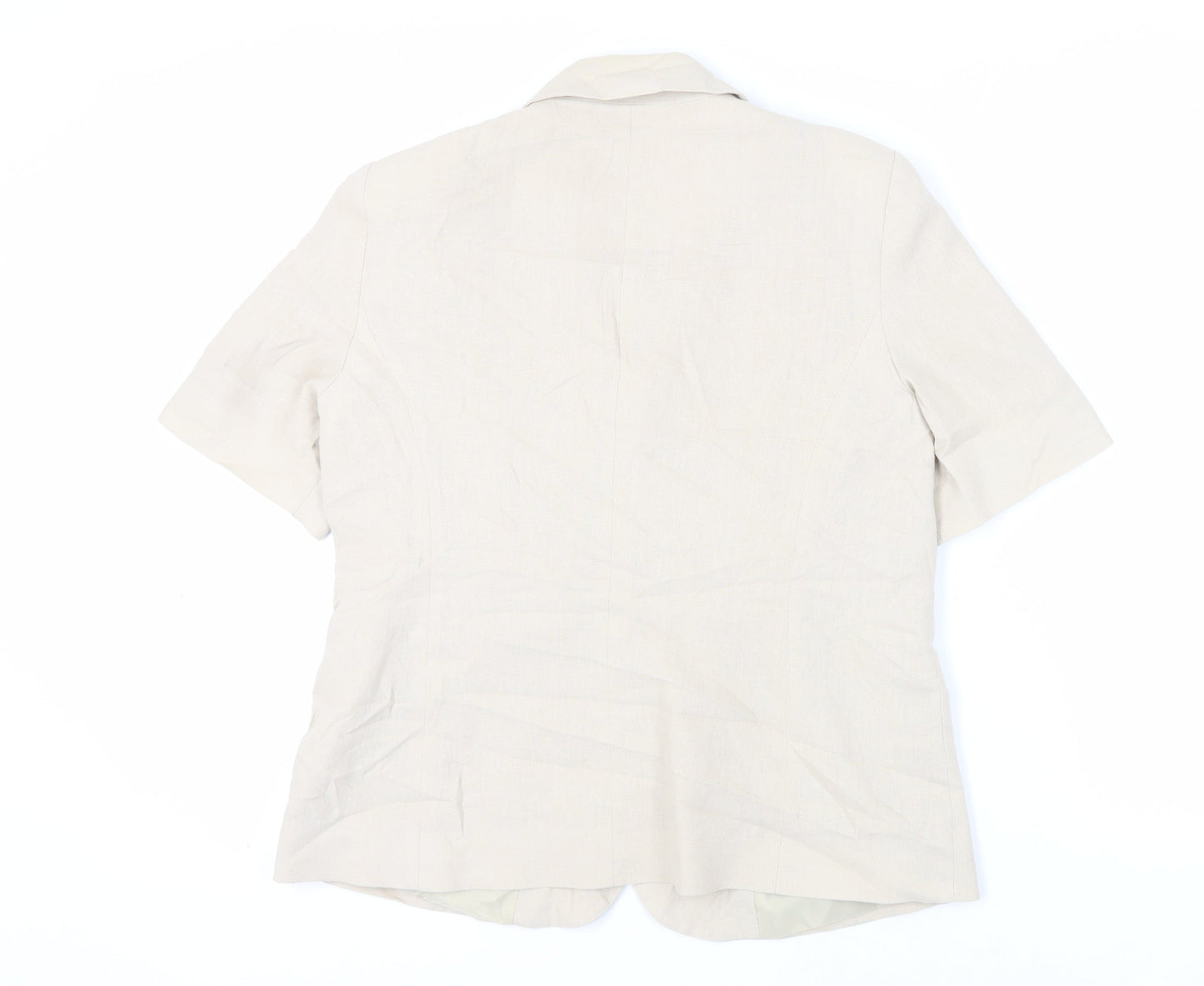 Bonmarché Womens Beige Jacket Blazer Size 16 Button