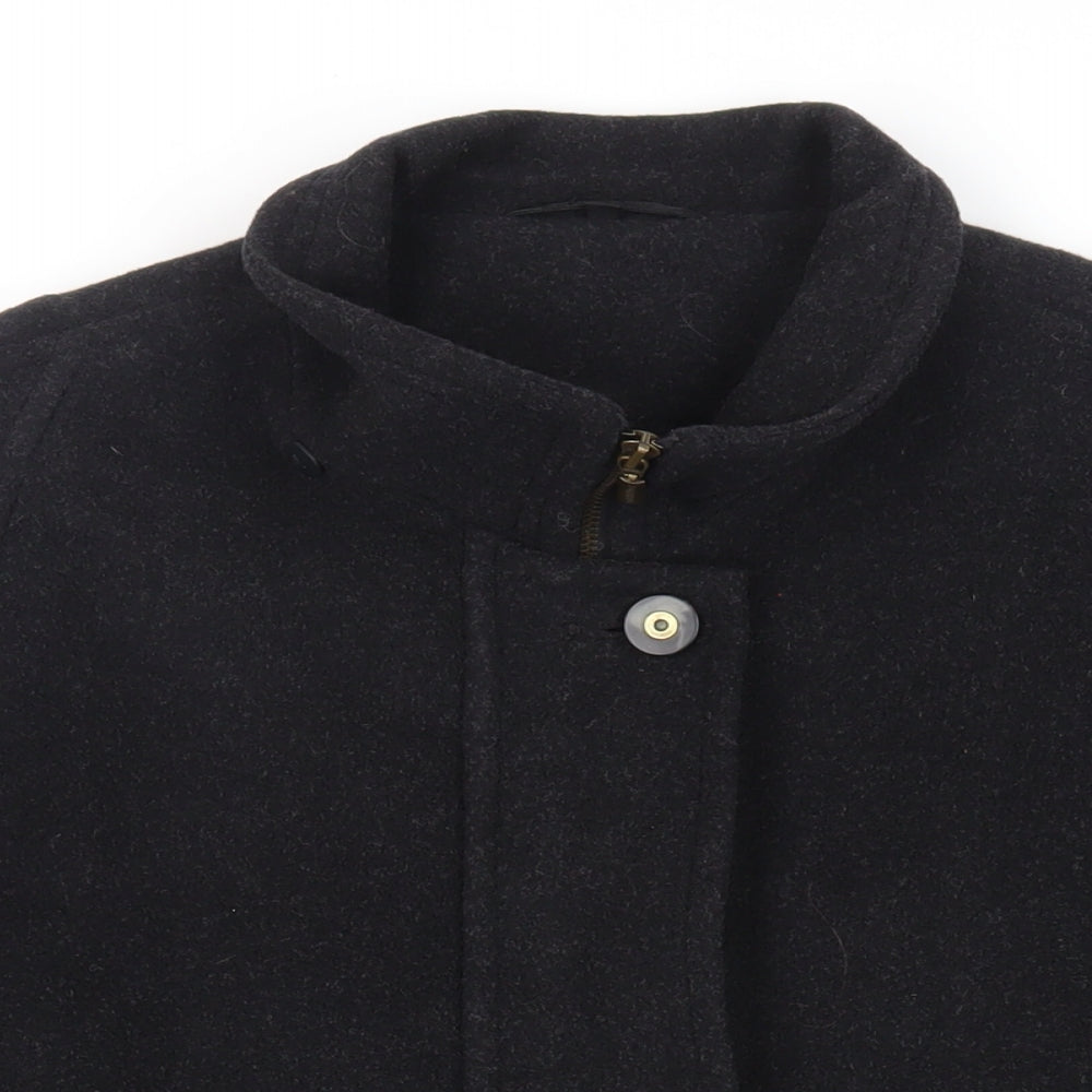 DANNIMAC Womens Grey Overcoat Coat Size L Button