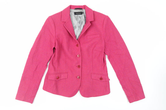 Prét-á-Porter Womens Pink Jacket Blazer Size 8 Button