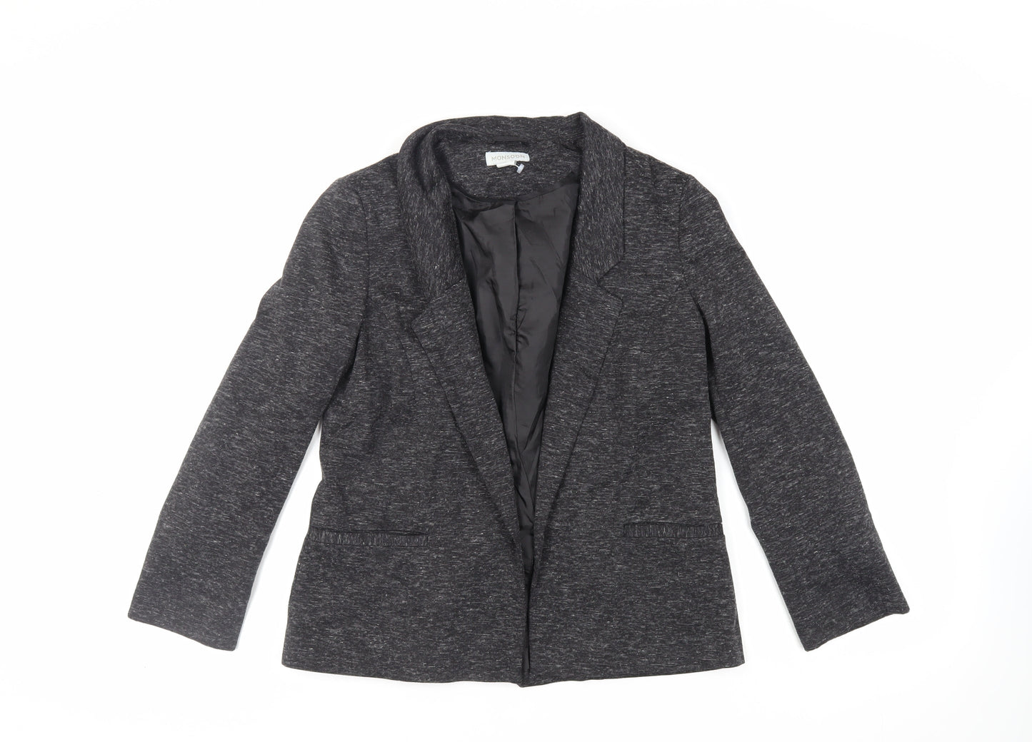Monsoon Womens Grey Jacket Blazer Size 12 - Open