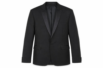 Occasions Mens Black Polyester Tuxedo Suit Jacket Size 42 Regular