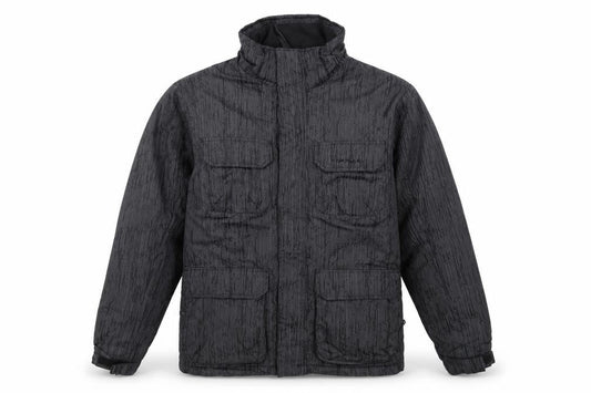 Parallel Mens Grey Striped Jacket Size S Zip - Ski Jacket Waterproof Technical