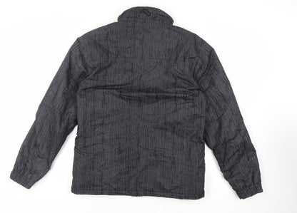 Parallel Mens Grey Striped Jacket Size S Zip - Ski Jacket Waterproof Technical