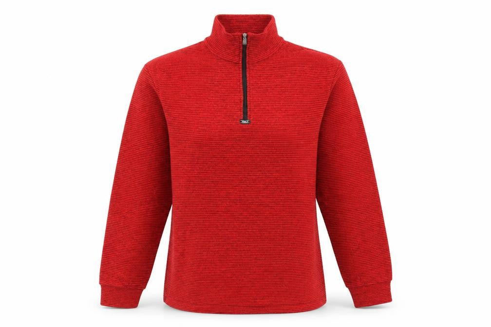 Odlo Womens Red Polyester Pullover Sweatshirt Size M Zip