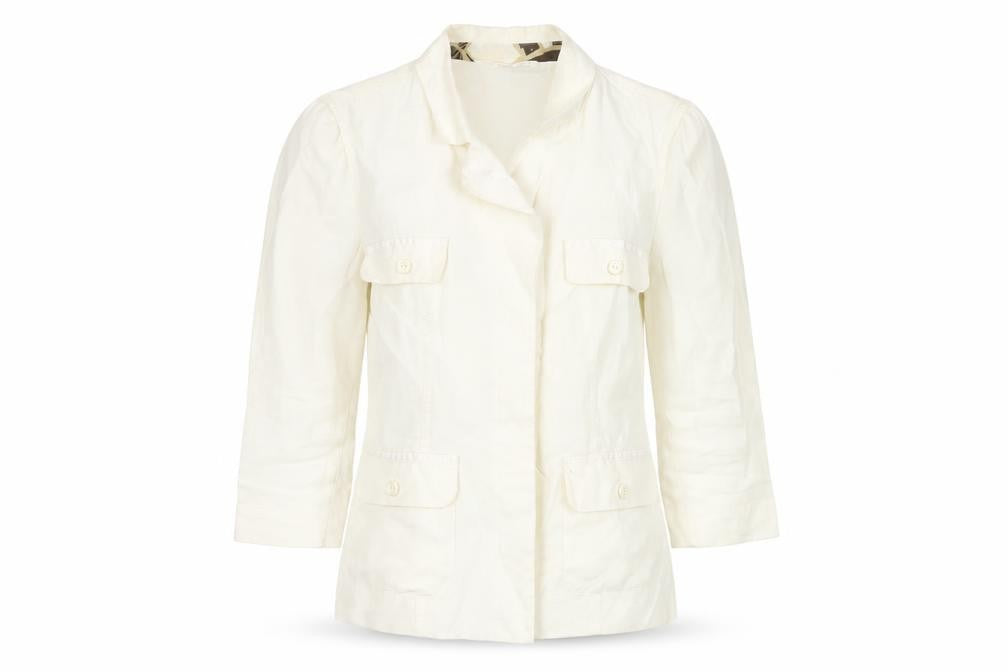 Per Una Womens Ivory Jacket Blazer Size 10 Button