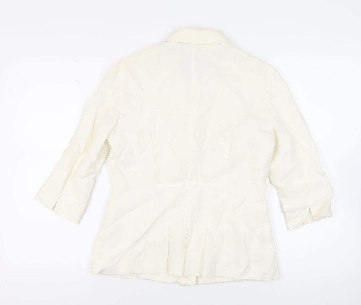 Per Una Womens Ivory Jacket Blazer Size 10 Button