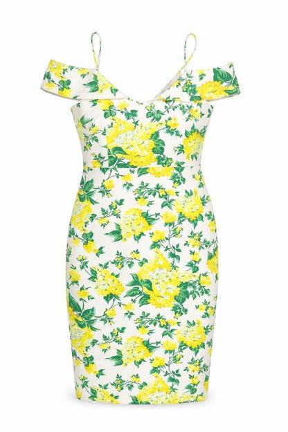 Oasis Womens Multicoloured Floral Polyester Bodycon Size 10 V-Neck Zip