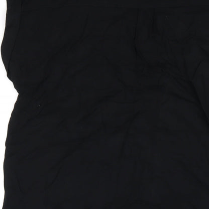 Next Womens Black Viscose A-Line Size 12 Round Neck Pullover