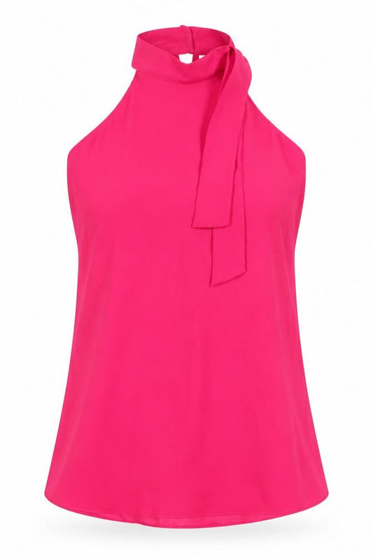 River Island Womens Pink Polyester Basic Blouse Size 6 Round Neck