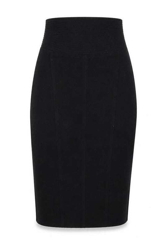 Mango Womens Black Polyester Straight & Pencil Skirt Size S Zip