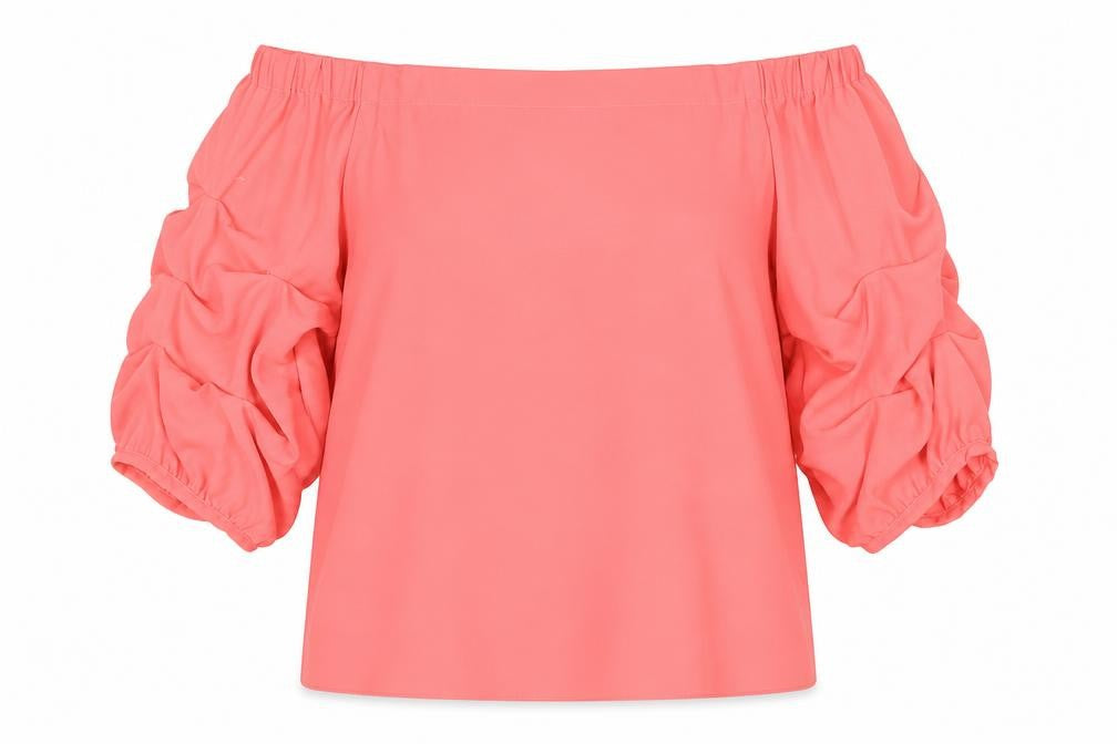Dorothy Perkins Womens Pink Polyester Basic T-Shirt Size 8 Off the Shoulder