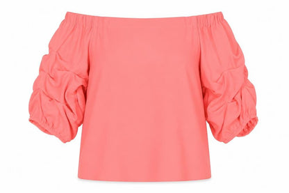 Dorothy Perkins Womens Pink Polyester Basic T-Shirt Size 8 Off the Shoulder