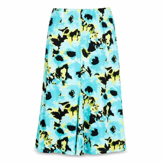 Joanna Hope Womens Blue Geometric Polyester A-Line Skirt Size 16
