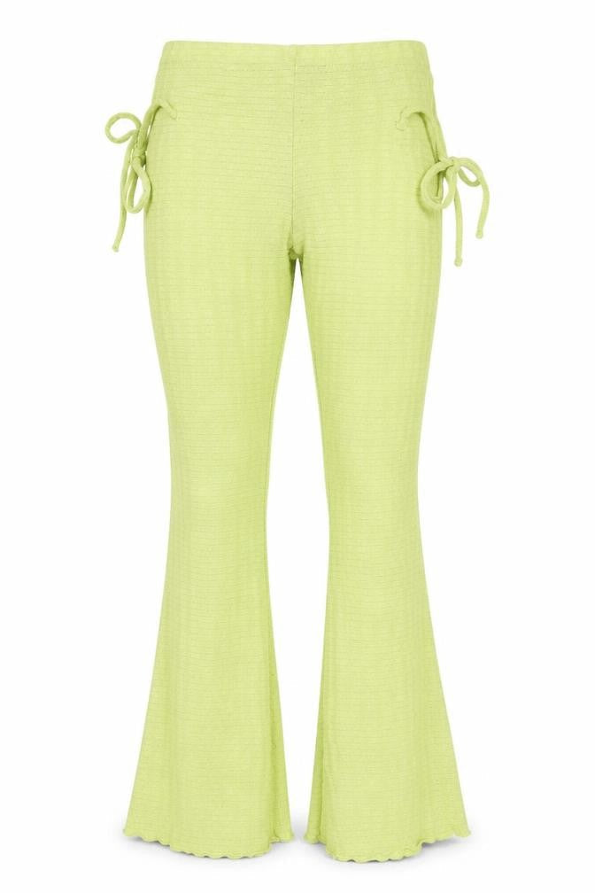 PRETTYLITTLETHING Womens Green Polyester Trousers Size 14 L35 in Regular