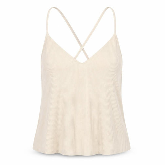 PRETTYLITTLETHING Womens Beige Polyester Camisole T-Shirt Size 6 V-Neck