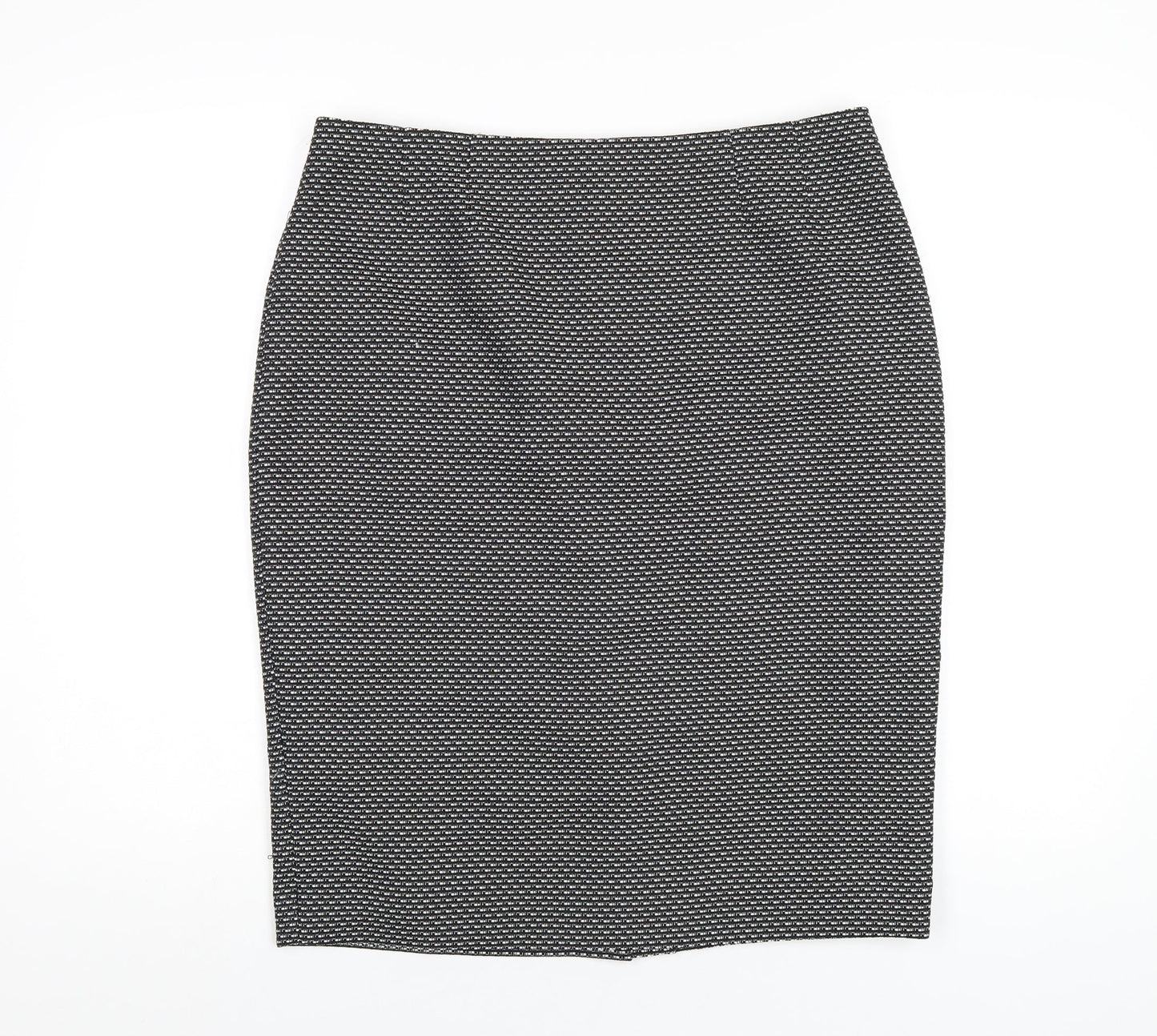 Kasper Womens Black Polyester Straight & Pencil Skirt Size 10 Zip