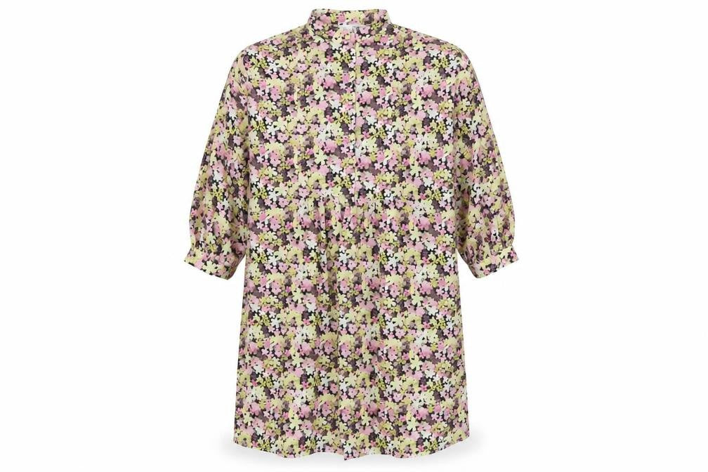 Selected Femme Womens Multicoloured Floral Polyester A-Line Size 8 Round Neck Button