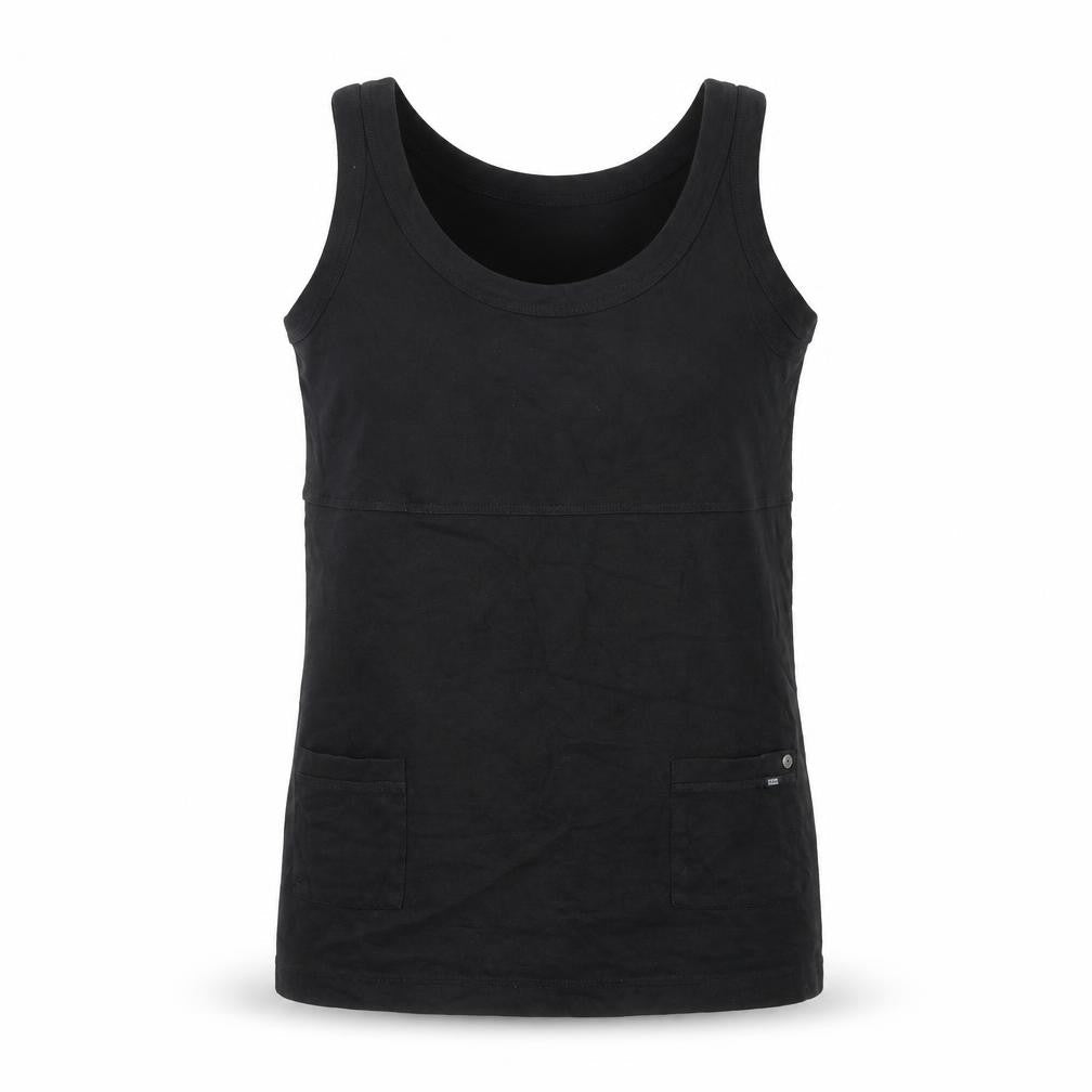 Cecil Womens Black Cotton Basic Tank Size L Round Neck