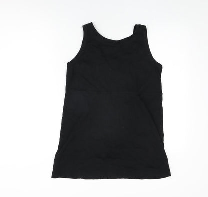 Back view of Cecil women’s black cotton basic tank, size L, round neck