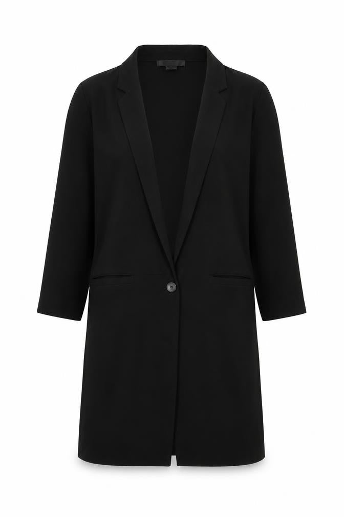 H&M Womens Black Jacket Size 12 Button - Split Hem