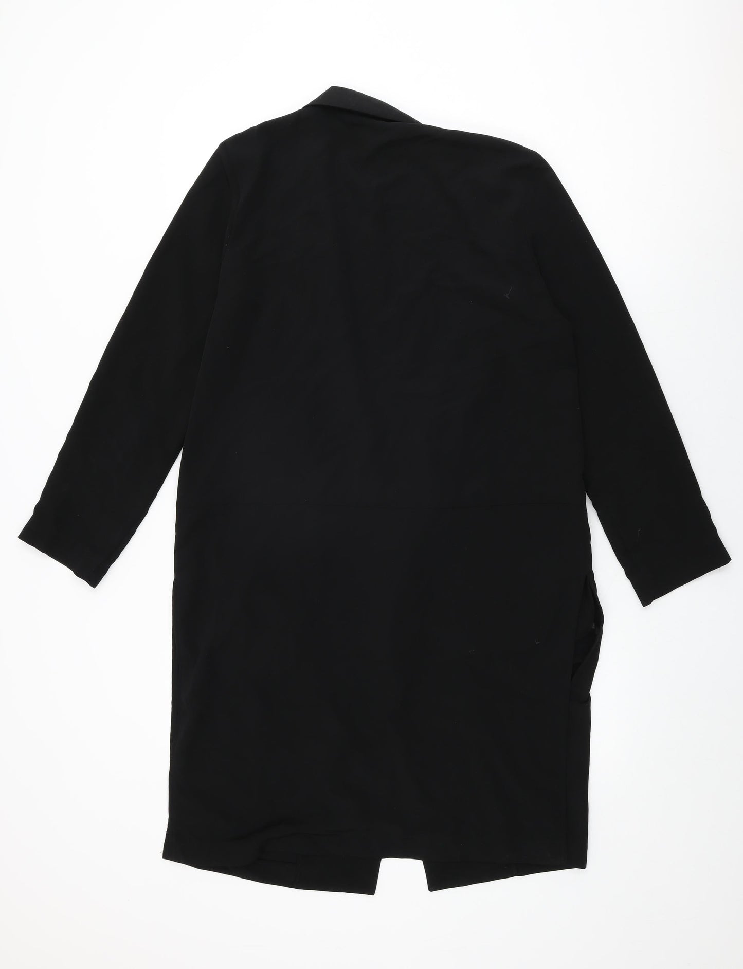 H&M Womens Black Jacket Size 12 Button - Split Hem