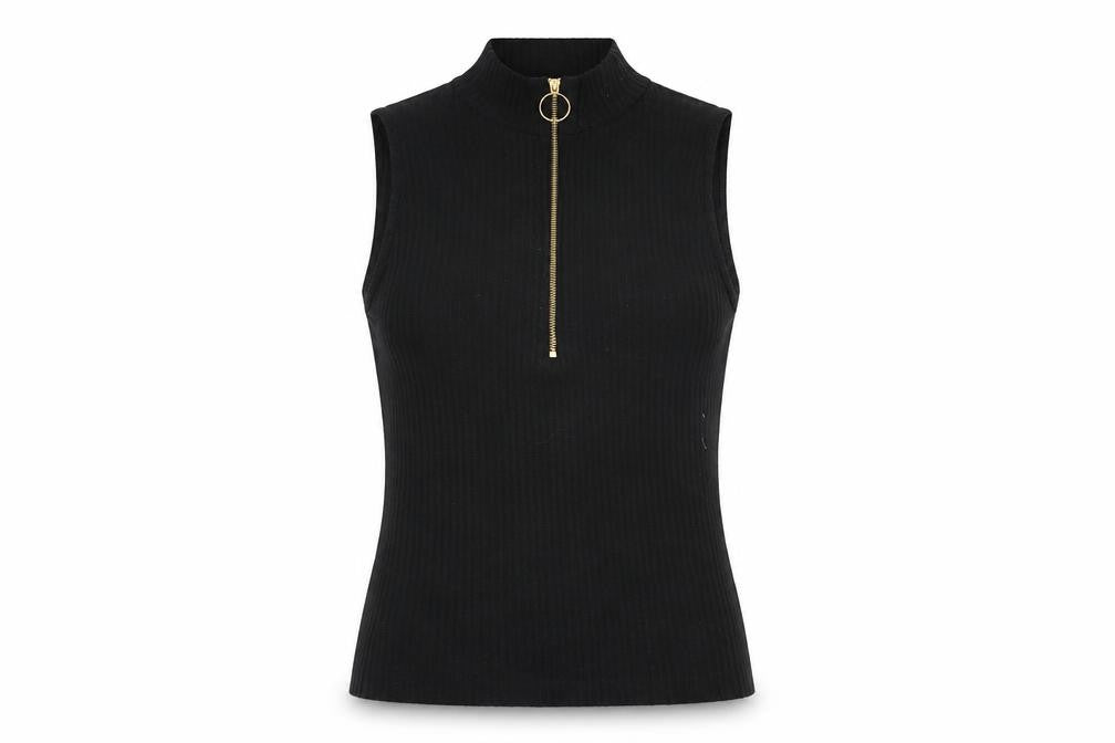 Zara Womens Black Polyester Basic T-Shirt Size S High Neck