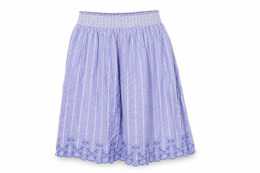 Marks & Spencer Womens Blue Striped Viscose Swing Skirt Size 14