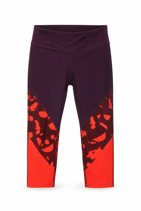 Fabletics Womens Purple Geometric Polyester Pedal Pusher Leggings Size XS L20.5 in Regular Pullover