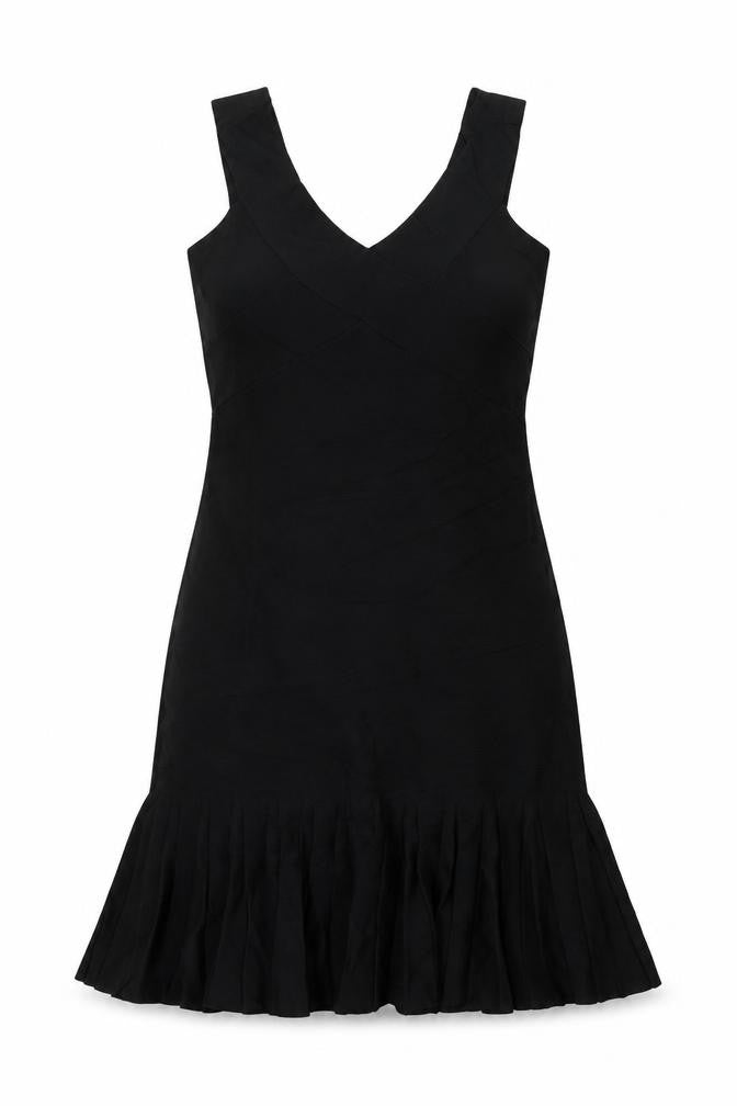 NEXT Womens Black Viscose Shift Size 10 V-Neck Pullover