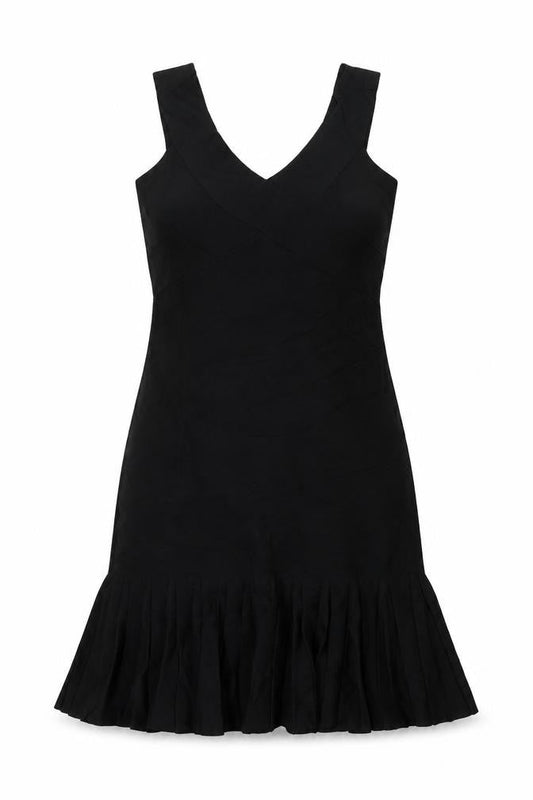 NEXT Womens Black Viscose Shift Size 10 V-Neck Pullover
