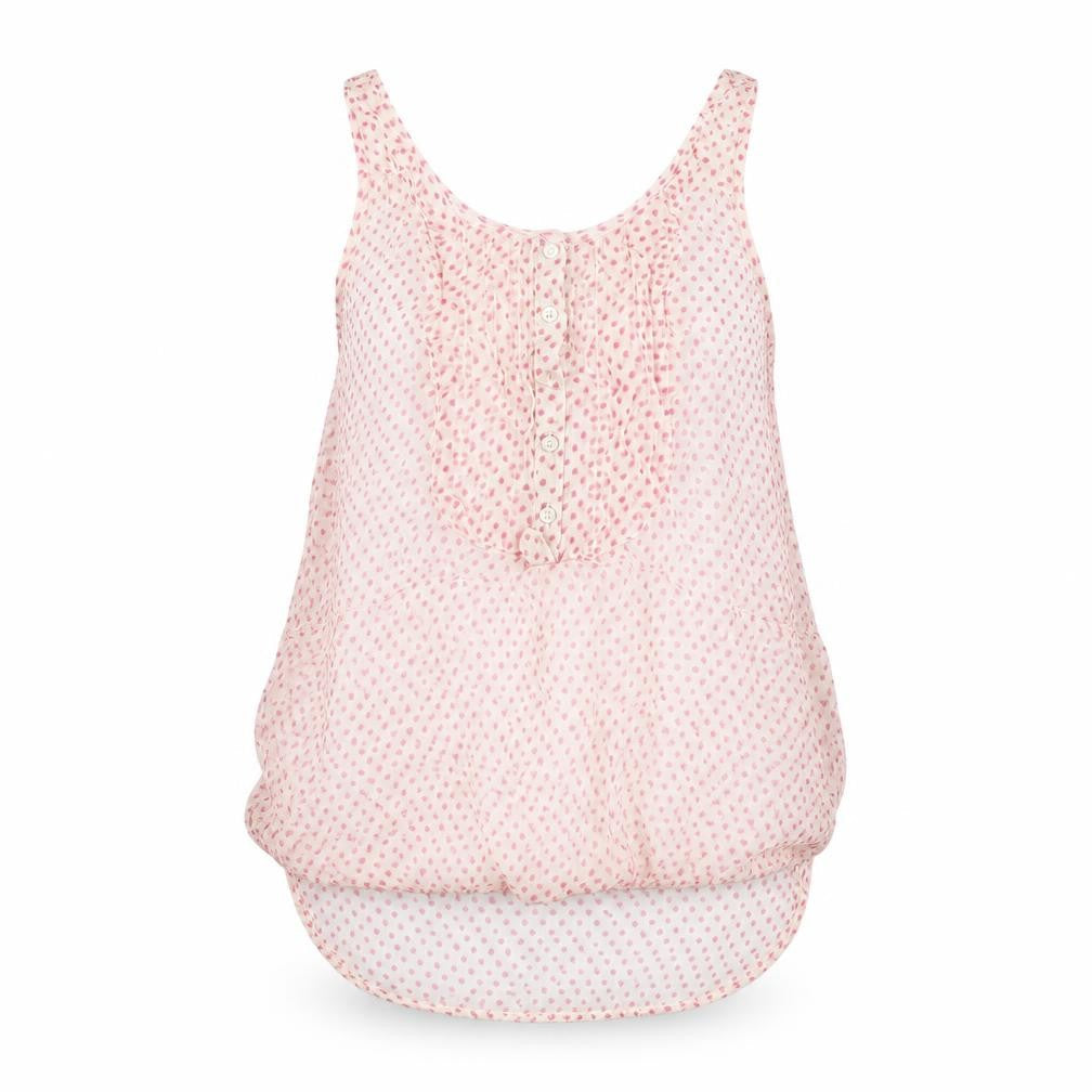 Jack Wills Womens Pink Polka Dot Viscose Basic T-Shirt Size 8 Round Neck