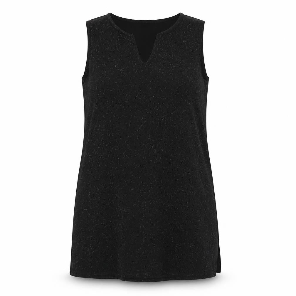 NEXT Womens Black Acetate Basic T-Shirt Size 12 V-Neck