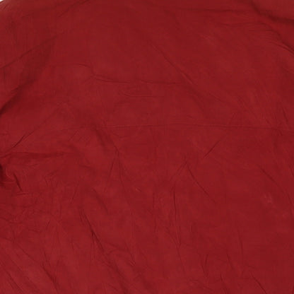 Bush Mens Red Bomber Jacket Coat Size L Zip