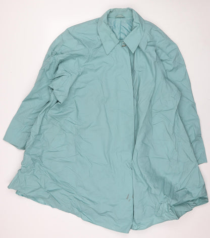 St Michael Womens Blue Overcoat Coat Size 12 Button
