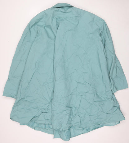 St Michael Womens Blue Overcoat Coat Size 12 Button