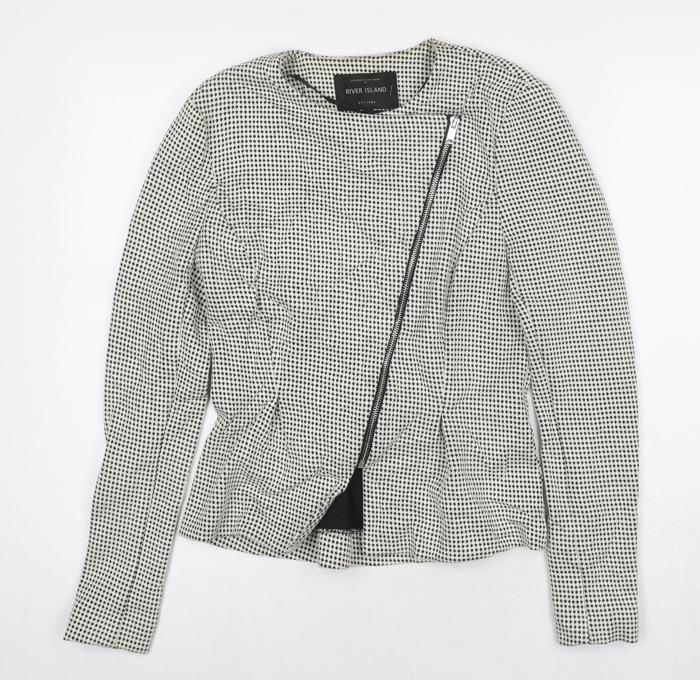 River Island Womens Green Jacket Blazer Size 10 Zip