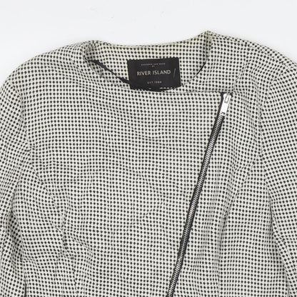 River Island Womens Green Jacket Blazer Size 10 Zip