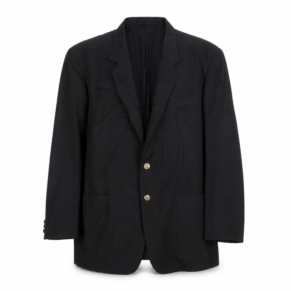 Classics Mens Black Polyester Jacket Suit Jacket Size 42 Regular