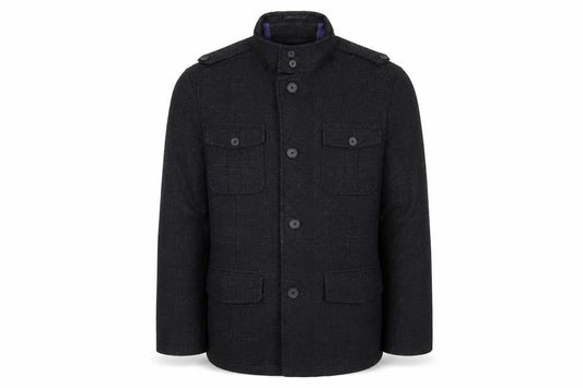 Marks & Spencer Mens Black Pea Coat Coat Size XL Button