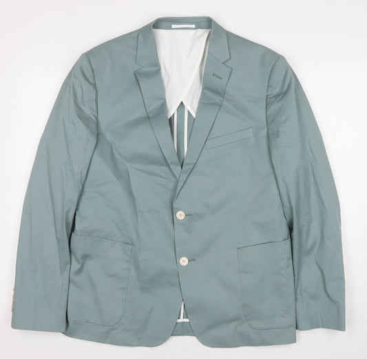Kiin Mens Blue Polyester Jacket Suit Jacket Size 42 Regular
