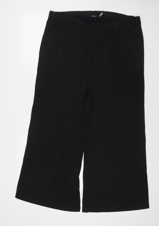 ASOS Womens Black Polyester Trousers Size 16 L21 in Regular
