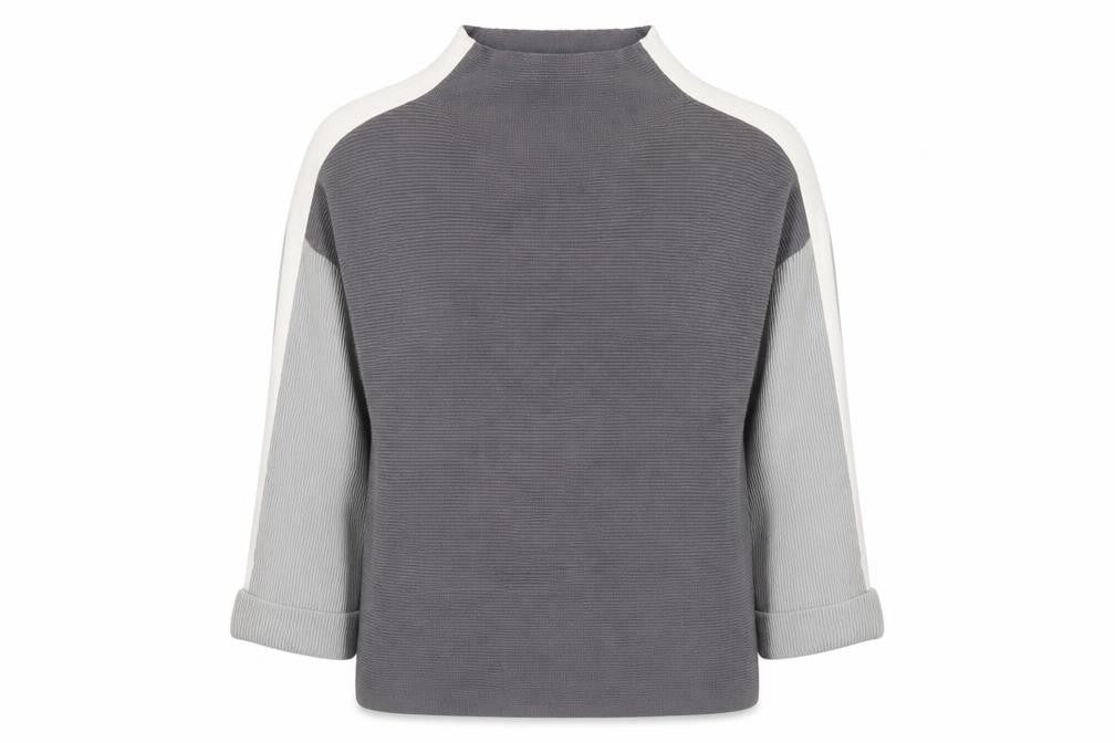 M&Co Womens Grey Round Neck Cotton Pullover Jumper Size 14