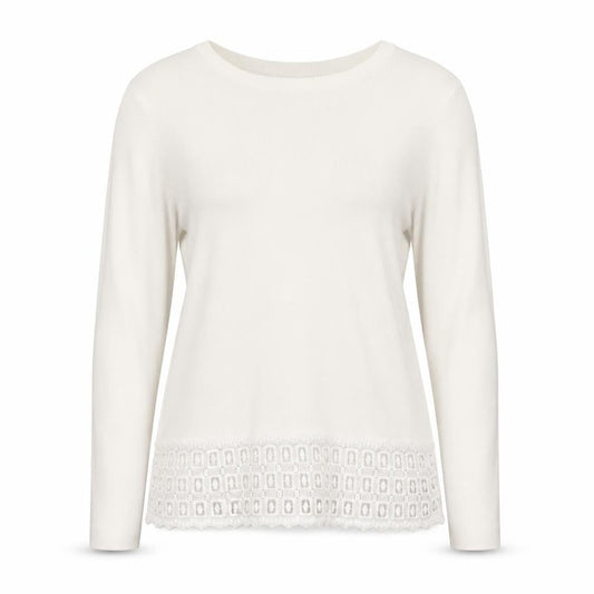 Dorothy Perkins Womens White Round Neck Viscose Pullover Jumper Size 14
