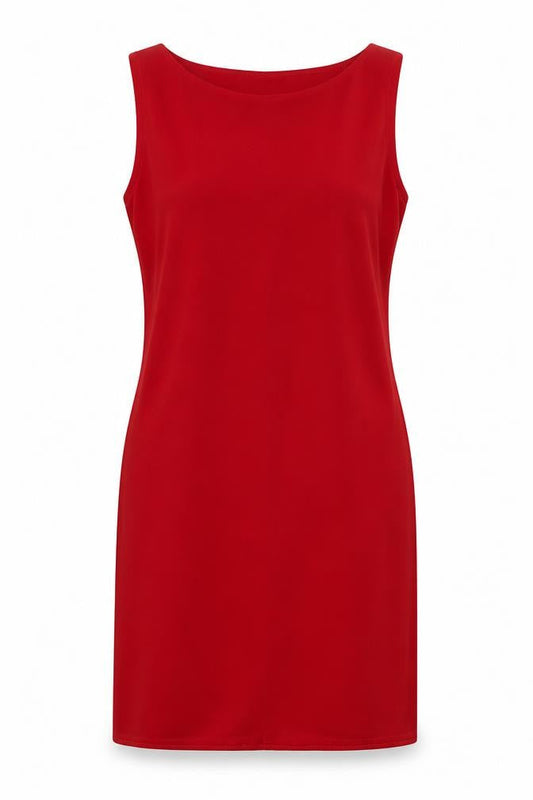 BHS Womens Red Polyester A-Line Size 12 Round Neck Pullover