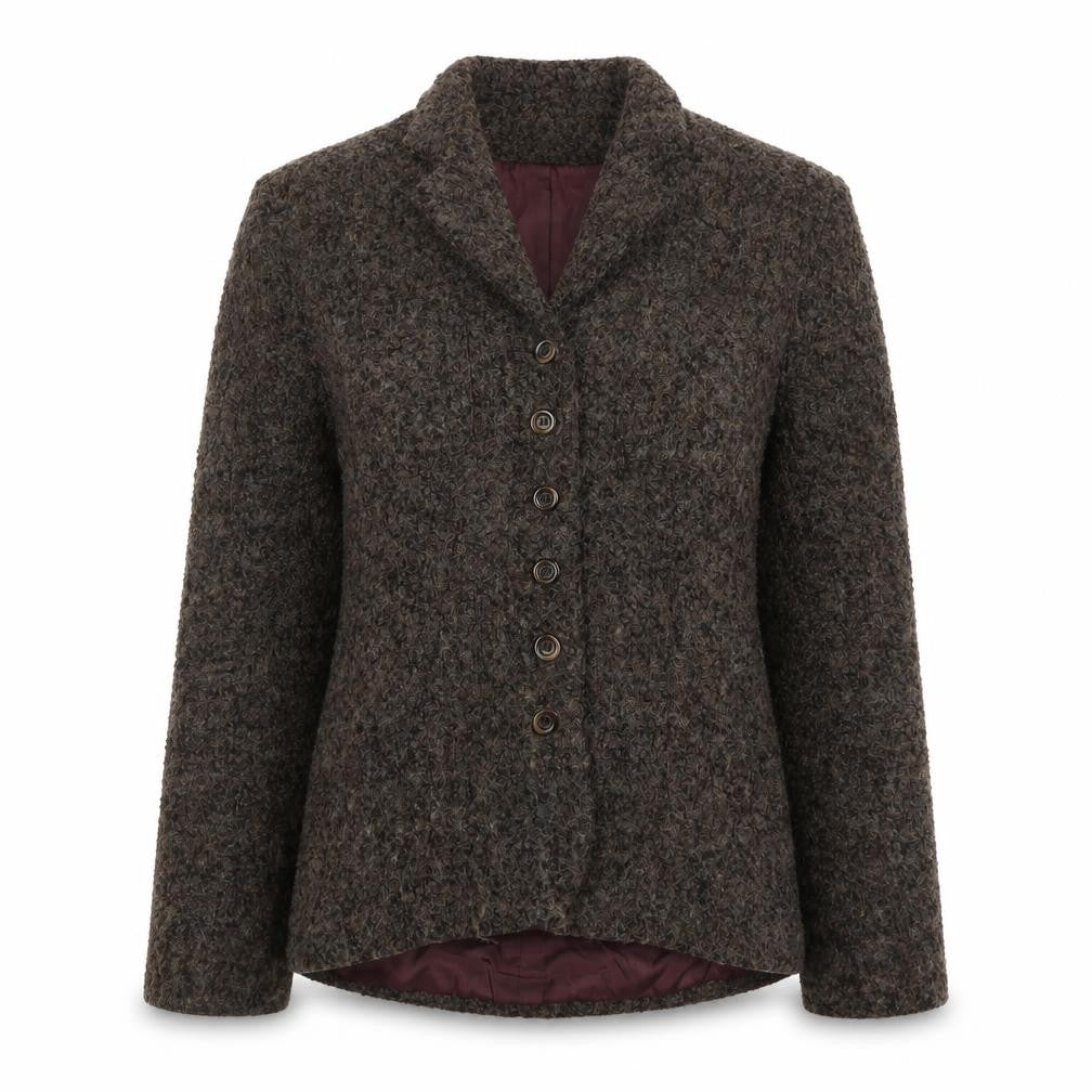 Monsoon Womens Brown Pea Coat Coat Size 10 Button