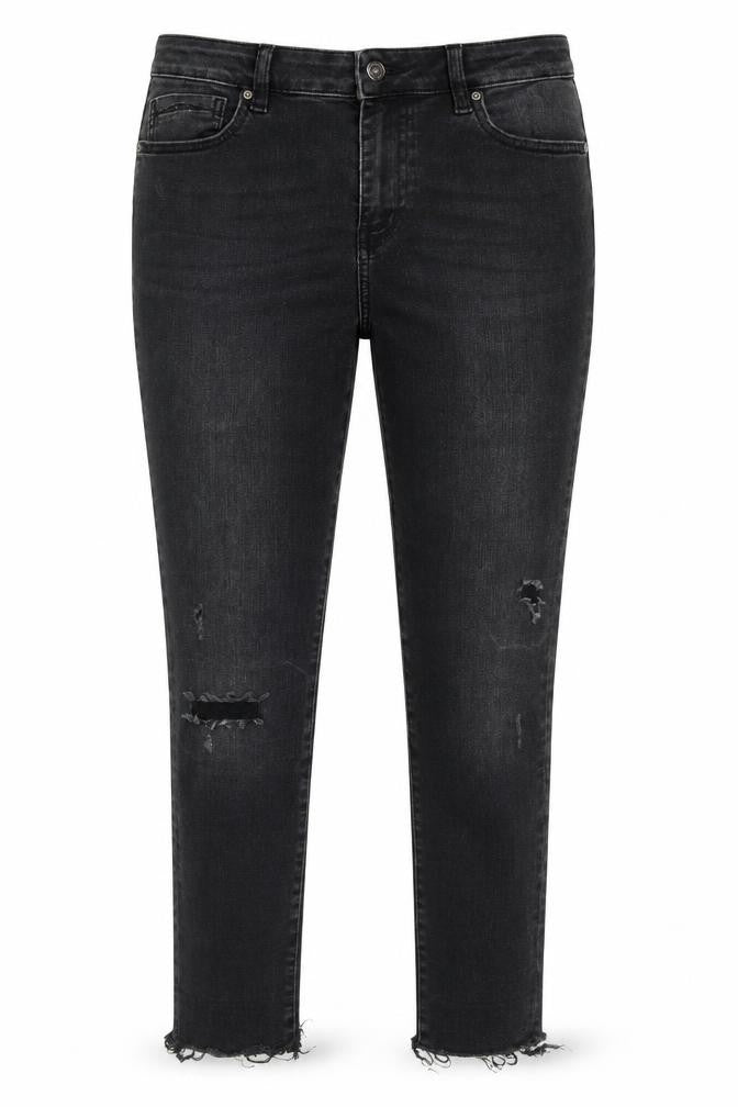 Marks & Spencer Womens Blue Cotton Straight Jeans Size 12 L25 in Regular Zip
