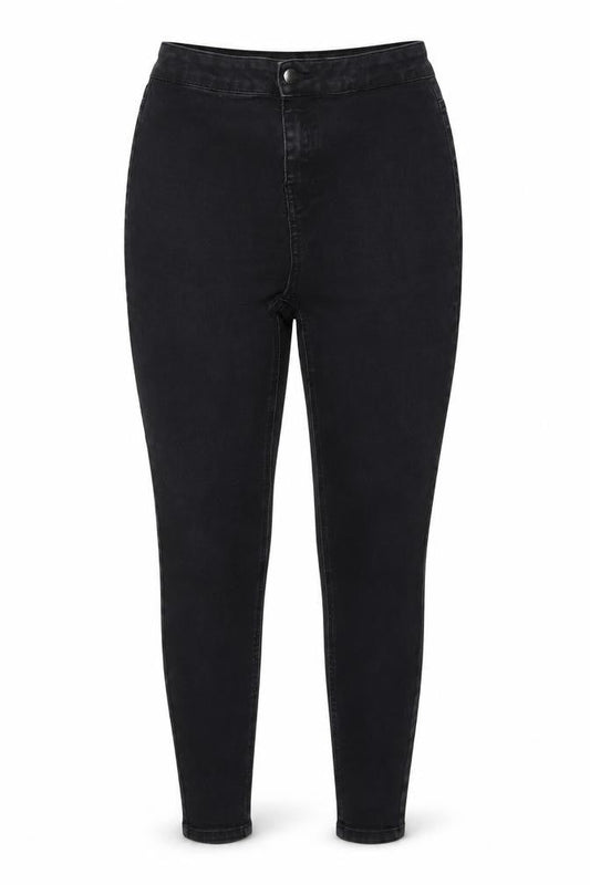 TU Womens Black Cotton Skinny Jeans Size 12 L25 in Regular Zip