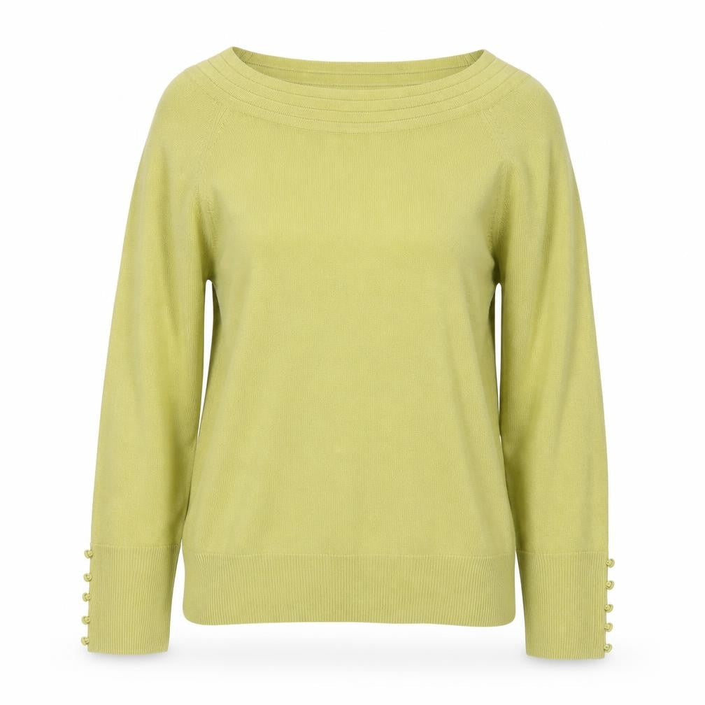 Marks & Spencer Womens Yellow Round Neck Acrylic Pullover Jumper Size 12