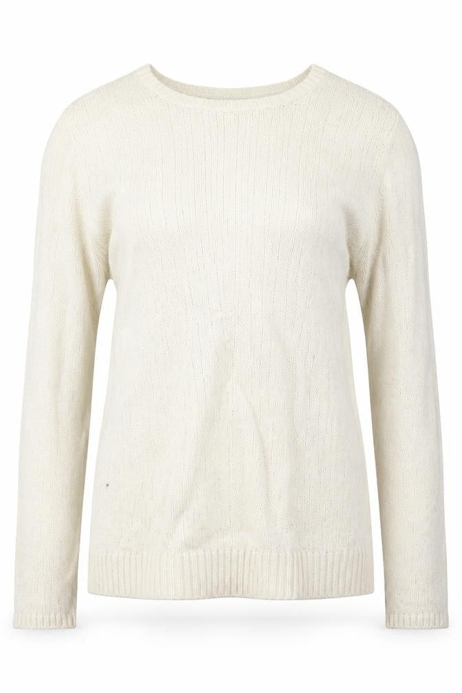 Gap Womens White Round Neck Polyester Pullover Jumper Size M